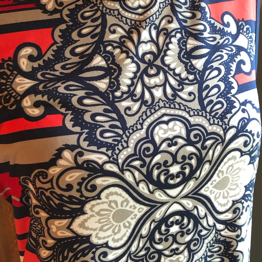 Banana Republic Damask Pattern and Striped Dress size medium - Picture 12 of 16